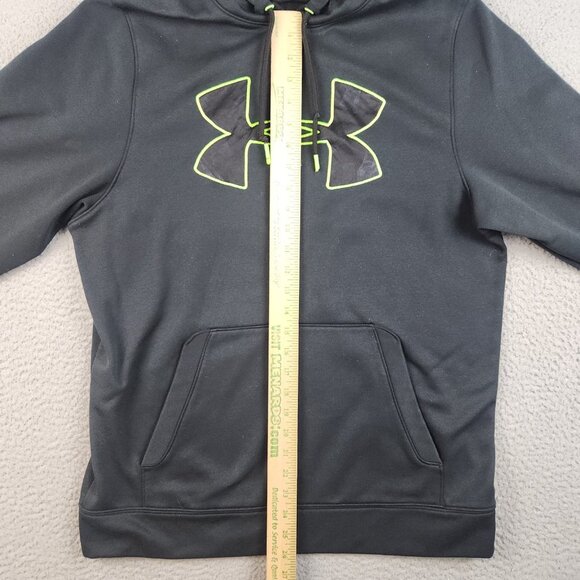 Under Armour Hoodie Men's Medium Loose Black Jumper Pullover Hooded Sweatshirt - Picture 5 of 11